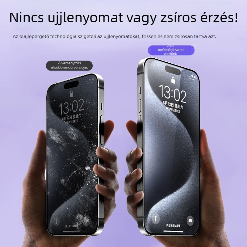 Edzett üveg kijelzővédő anti-peep magánéletvédelmi funkcióval iPhonehoz, teljes lefedettség