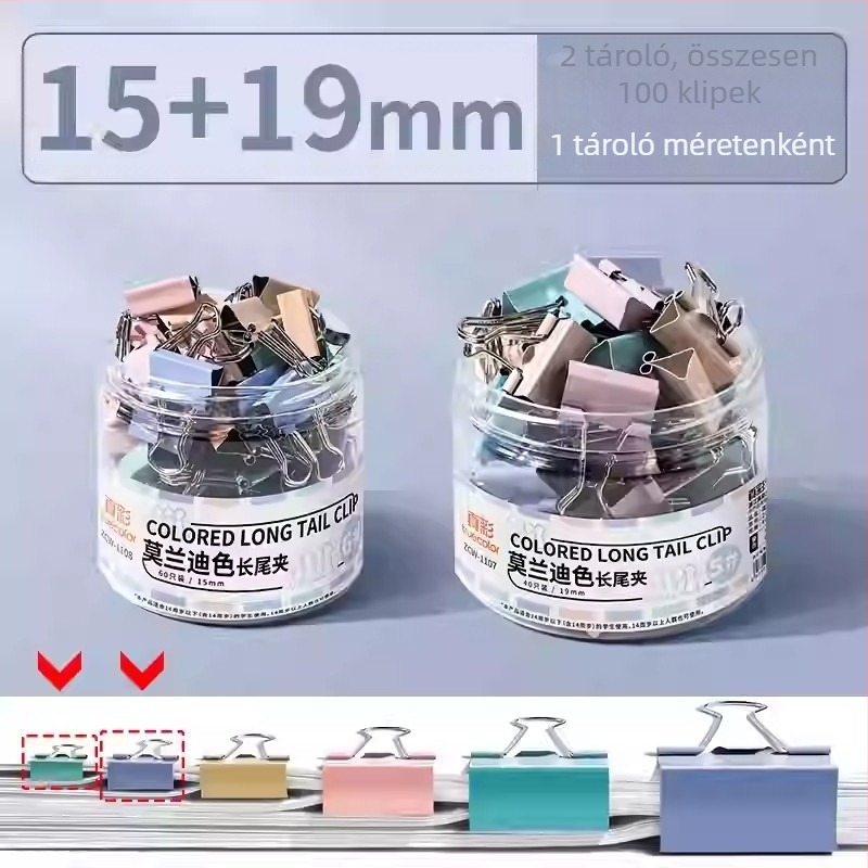 Fém iratklipsz dovetail kialakítással, modell Dovetail clip, sorozat multifunkcionális iratklipsz