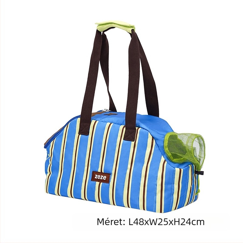 ZEZE Kisállat crossbody táska – puha anyagú, egyszínű minta, kapacitás 15000