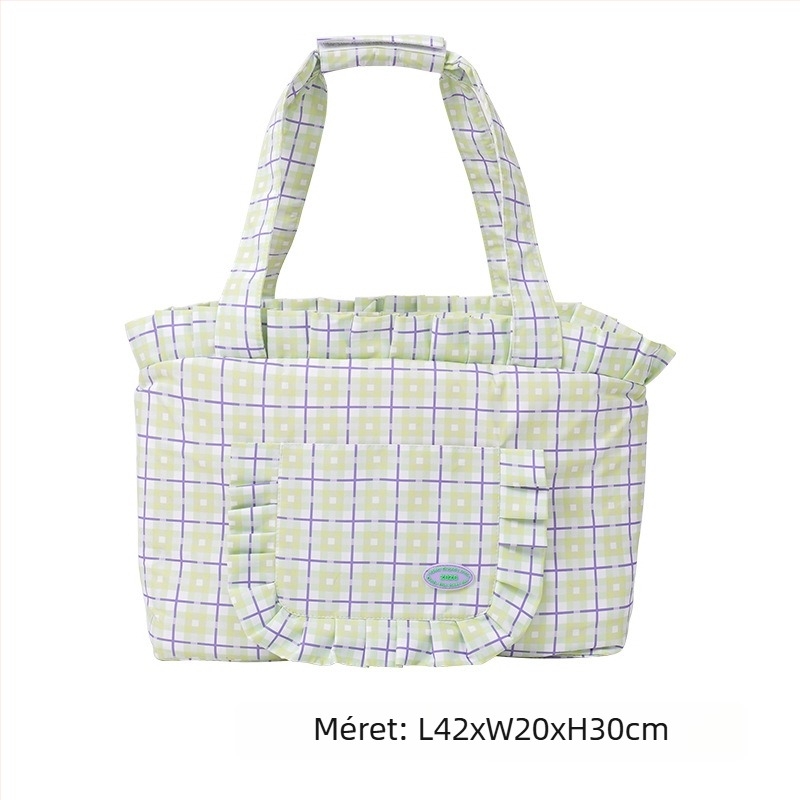 ZEZE Kisállat crossbody táska – puha anyagú, egyszínű minta, kapacitás 15000
