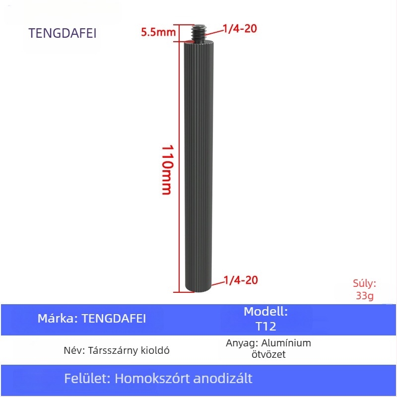 TENGDAFEI autótelefon tartó és állvány élő közvetítéshez (univerzális, ötvözet, modell T16)