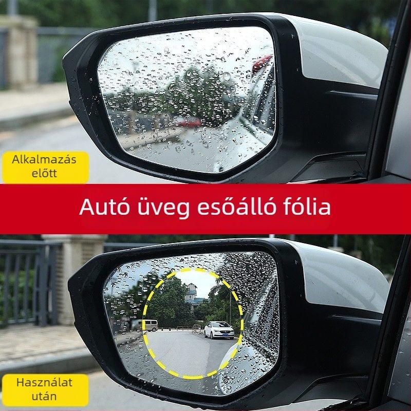 Vízlepergető fólia autótükrökhöz és oldalsó ablakokhoz, páramentesítő hatással