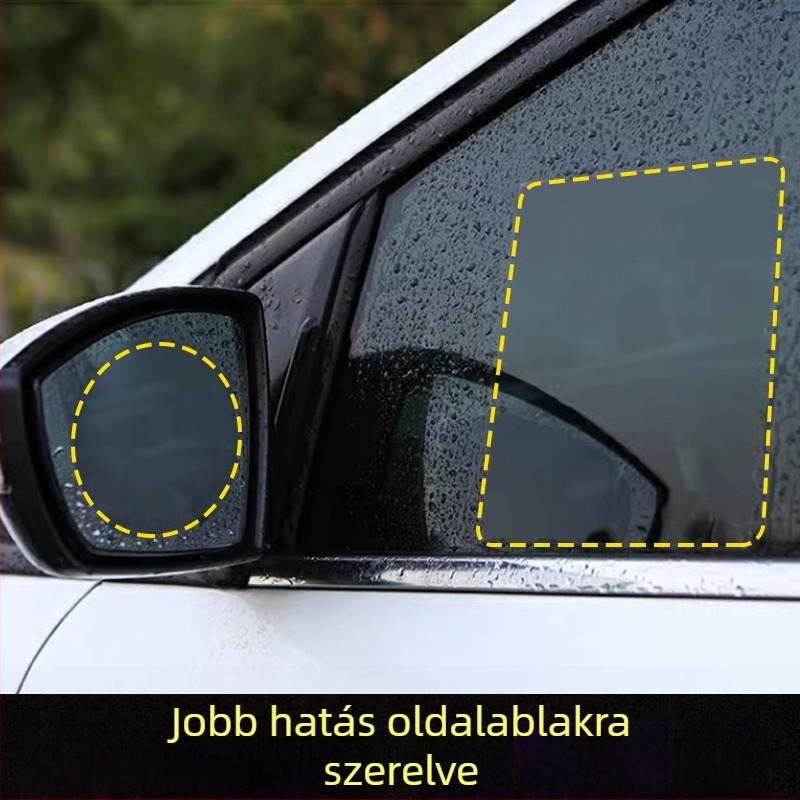 Vízlepergető fólia autótükrökhöz és oldalsó ablakokhoz, páramentesítő hatással