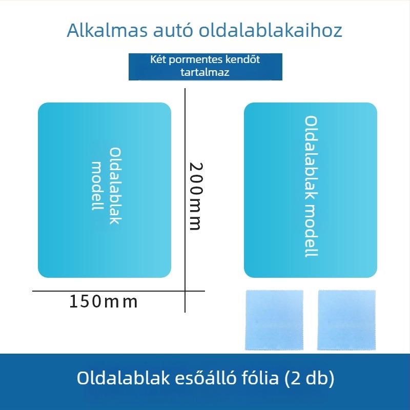 Vízlepergető fólia autótükrökhöz és oldalsó ablakokhoz, páramentesítő hatással