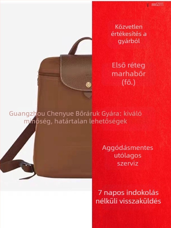 Női hátizsák fedéllel, vízálló nylonból, városi letisztult stílus, belső zsebek telefonra, igazolványra és laptop számára; cipzáras nyitás.
