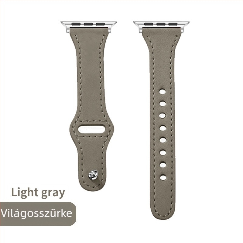 Top-grain valódi bőrből készült óraszíj Apple Watch és Huawei Watch-hoz, retro üzleti stílus, első réteg bőr, csattal