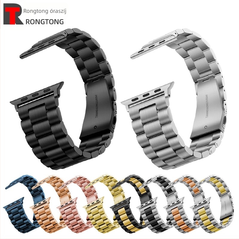 Rozsdamentes acél Apple Watch szíj, 22 mm, kompatibilis az Apple Watch 8/SE-vel