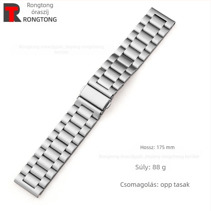 Rozsdamentes acél Apple Watch szíj, 22 mm, kompatibilis az Apple Watch 8/SE-vel