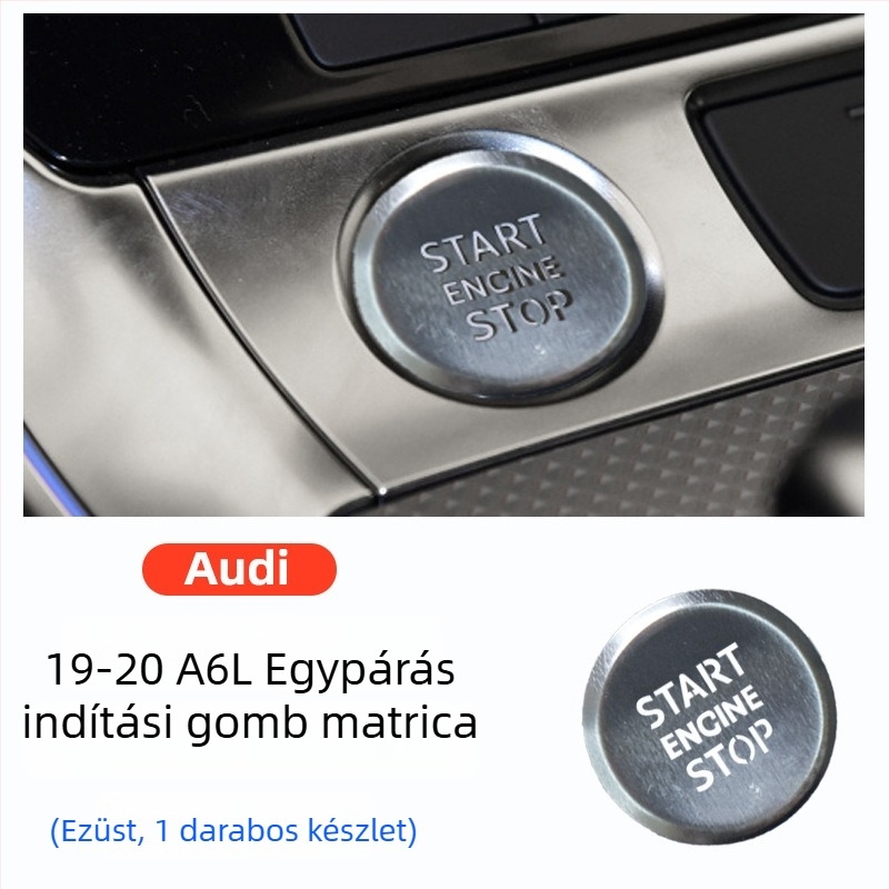 Alumínium ötvözetből készült gomb dekoráció Audi A6L/A7 2019–2020 elektronikus kézifék központi vezérlőhöz, logóval nyomtatva, testreszabható