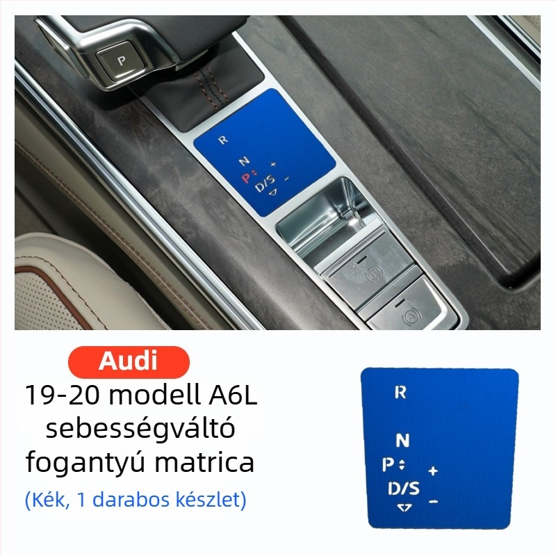 Alumínium ötvözetből készült gomb dekoráció Audi A6L/A7 2019–2020 elektronikus kézifék központi vezérlőhöz, logóval nyomtatva, testreszabható