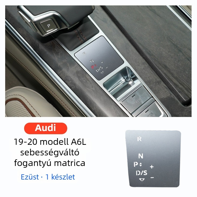Alumínium ötvözetből készült gomb dekoráció Audi A6L/A7 2019–2020 elektronikus kézifék központi vezérlőhöz, logóval nyomtatva, testreszabható