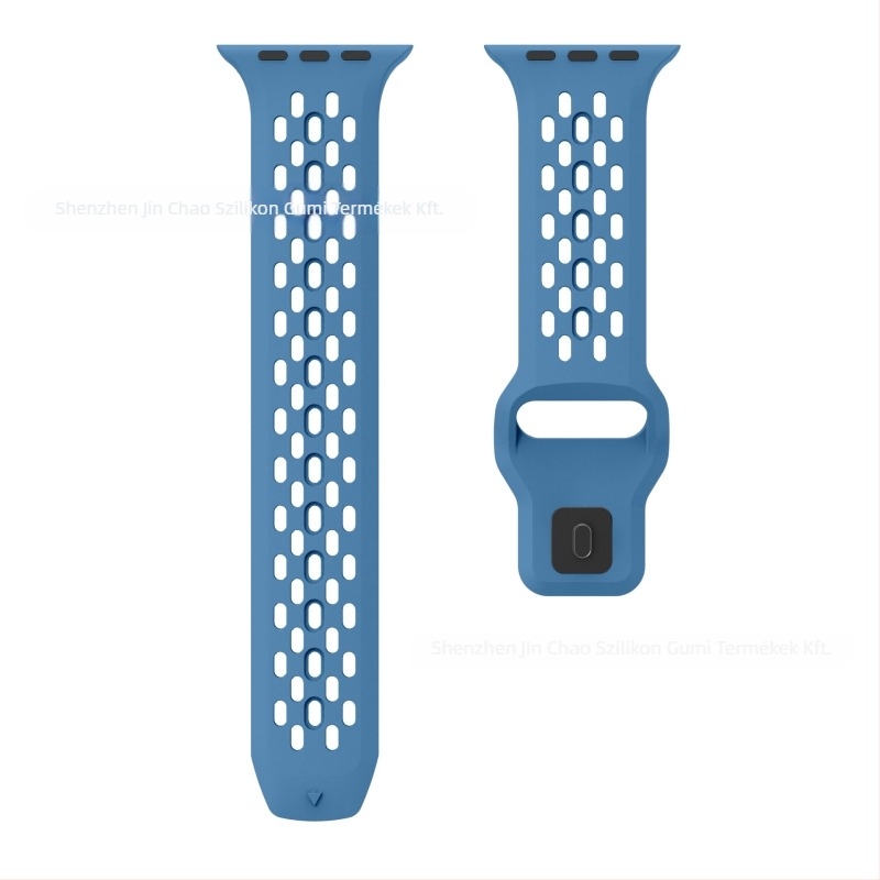 Szilikon óraszíj Apple Watchhoz — lélegző hálós dizájn, minimalist stílus, csattal záródó, 2025 megjelenés