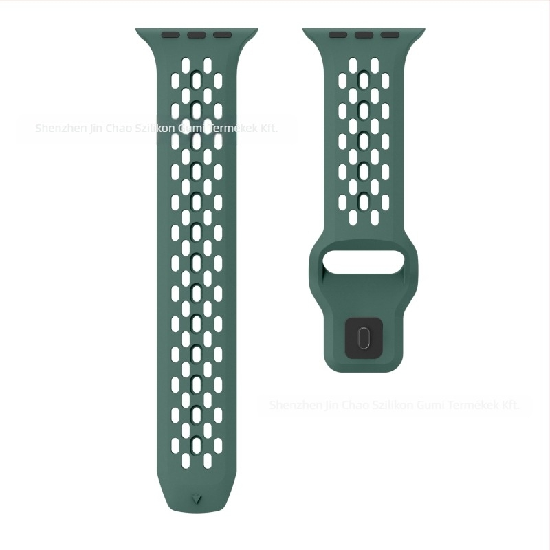 Szilikon óraszíj Apple Watchhoz — lélegző hálós dizájn, minimalist stílus, csattal záródó, 2025 megjelenés