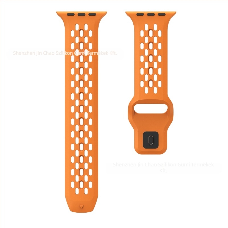 Szilikon óraszíj Apple Watchhoz — lélegző hálós dizájn, minimalist stílus, csattal záródó, 2025 megjelenés