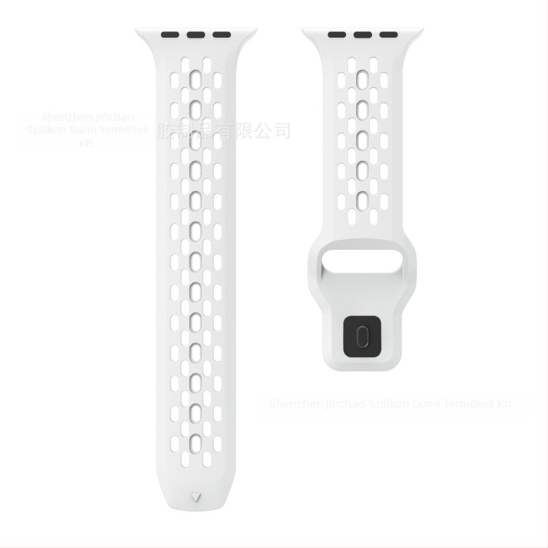 Szilikon óraszíj Apple Watchhoz — lélegző hálós dizájn, minimalist stílus, csattal záródó, 2025 megjelenés