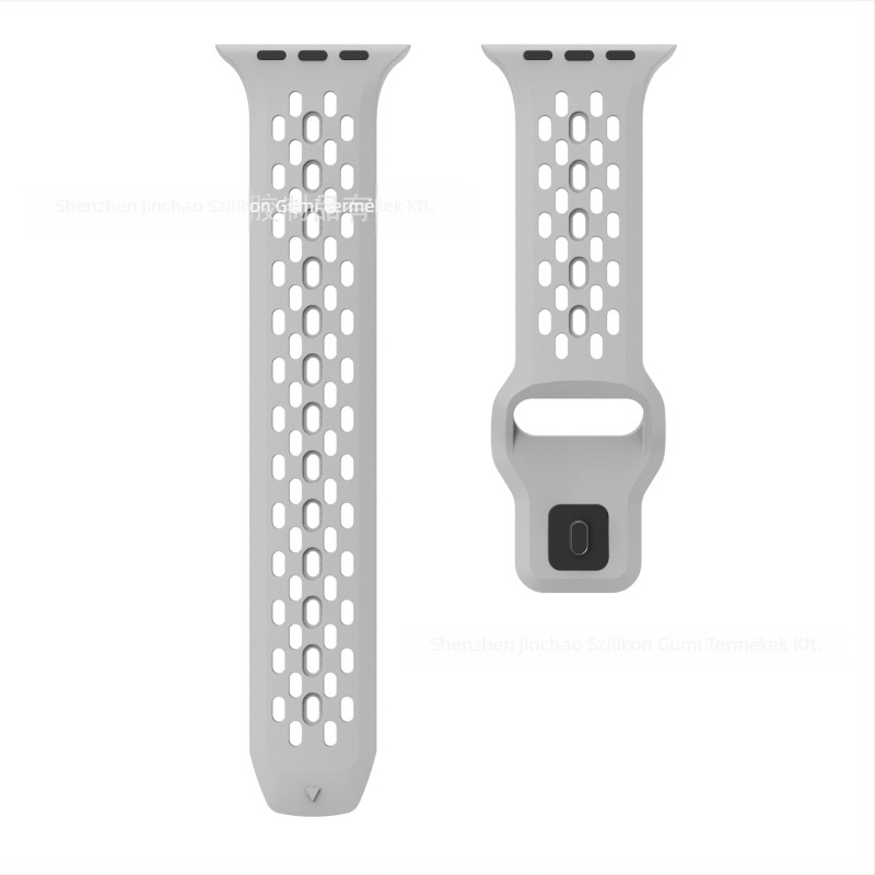 Szilikon óraszíj Apple Watchhoz — lélegző hálós dizájn, minimalist stílus, csattal záródó, 2025 megjelenés