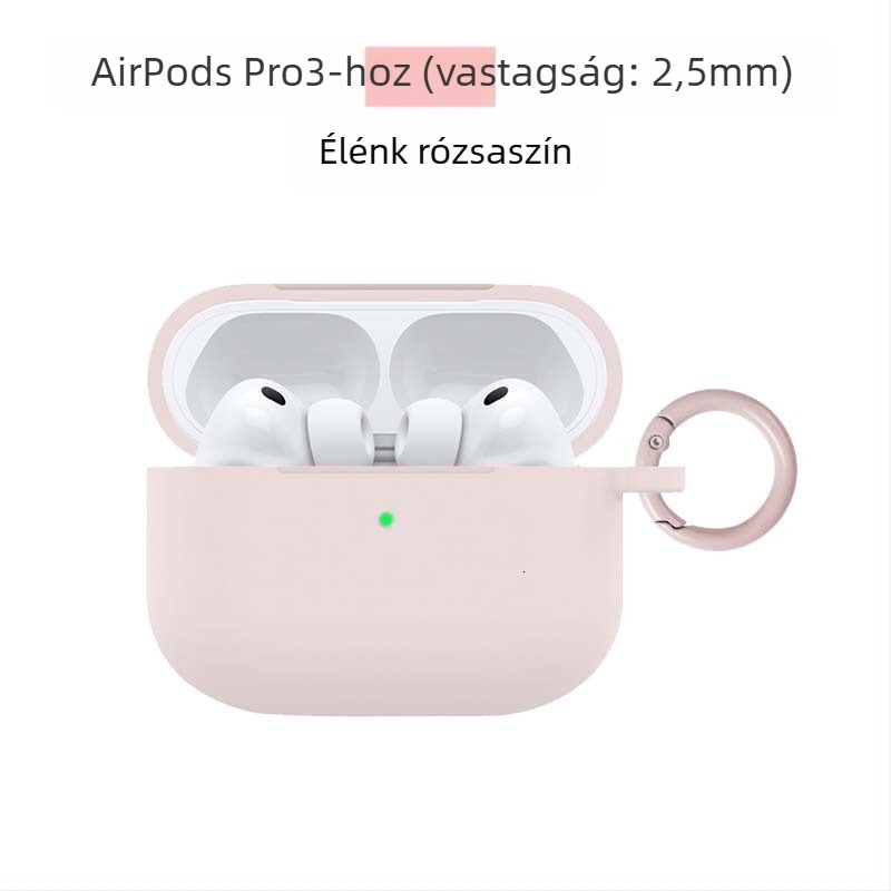 AirPods Pro 3 és AirPods 4. generációs védőtok – szilikon, injekciós öntéses kialakítás, Apple-kompatibilis