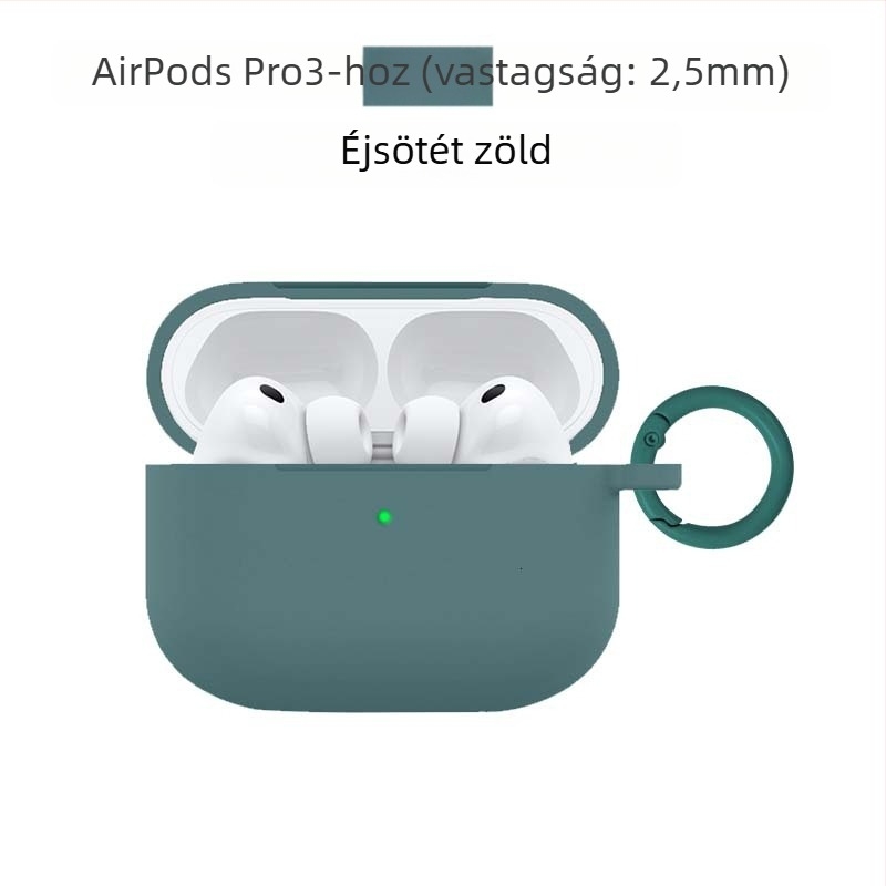 AirPods Pro 3 és AirPods 4. generációs védőtok – szilikon, injekciós öntéses kialakítás, Apple-kompatibilis