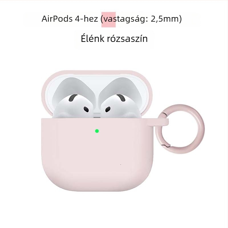 AirPods Pro 3 és AirPods 4. generációs védőtok – szilikon, injekciós öntéses kialakítás, Apple-kompatibilis