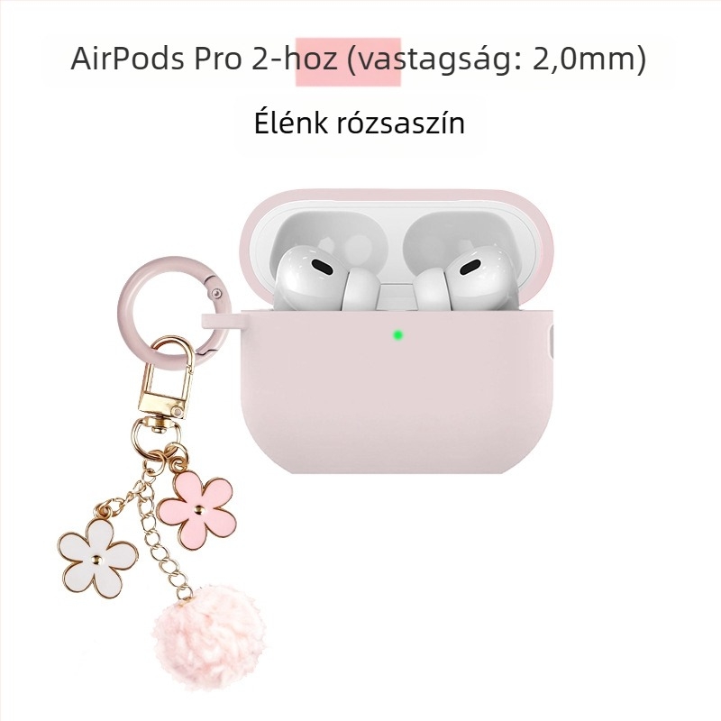 AirPods Pro 3 és AirPods 4. generációs védőtok – szilikon, injekciós öntéses kialakítás, Apple-kompatibilis