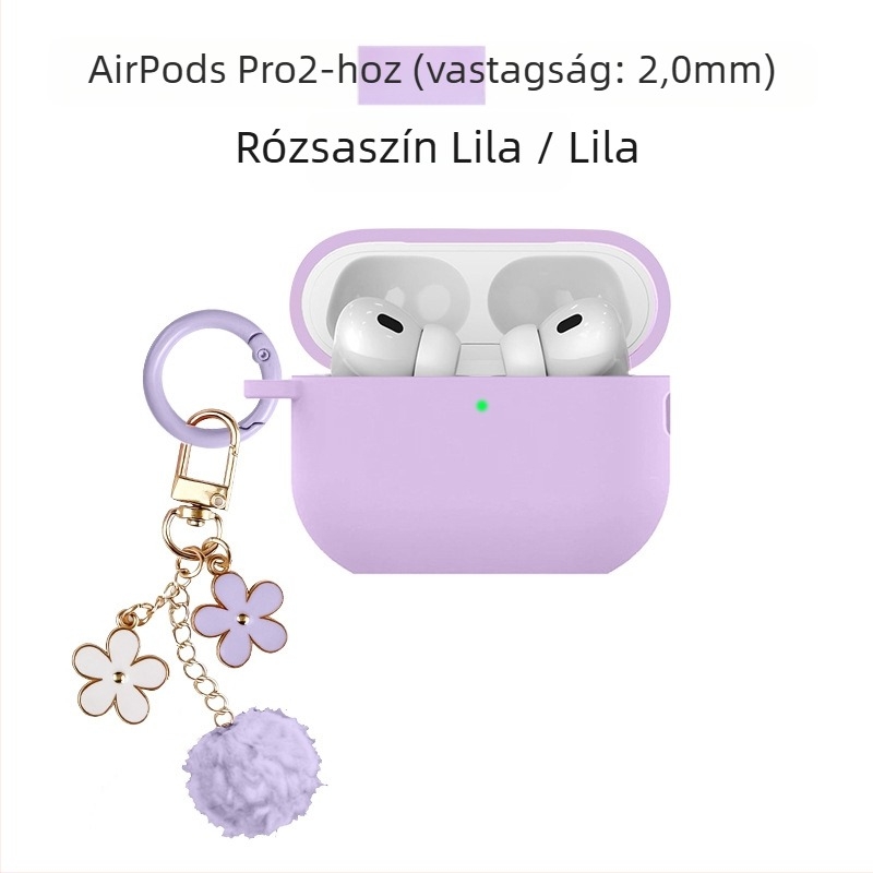 AirPods Pro 3 és AirPods 4. generációs védőtok – szilikon, injekciós öntéses kialakítás, Apple-kompatibilis