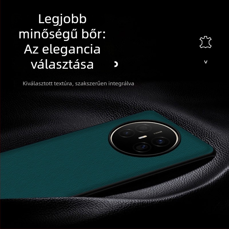 Huawei Mate70 Air bőrtok — ütésálló, üzleti stílus, Crazy Horse minta Mate60 Pro
