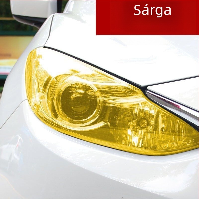 Autó lámpáinak védőfóliája, színváltó, fényes átlátszó felület, PVC, Rabbit hard