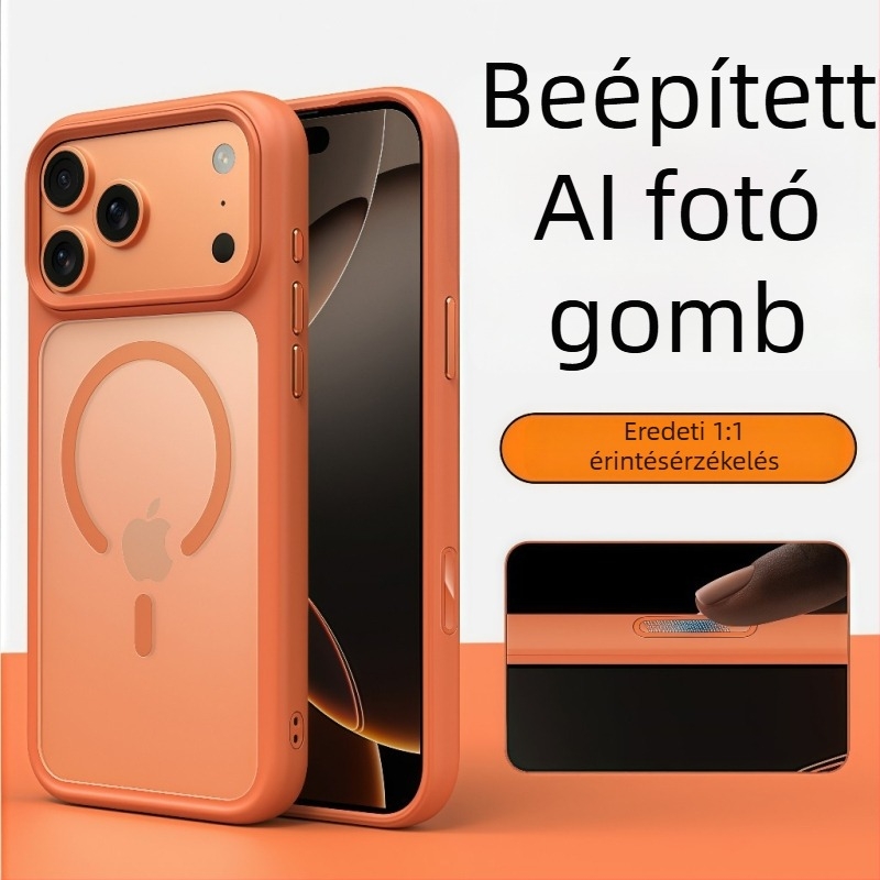 iPhone 17 Series kemény tok matt felülettel, mágneses rögzítés, esés elleni védelem, TPU+PC, kompatibilis az iPhone 17 Pro Max/Pro/17/Air