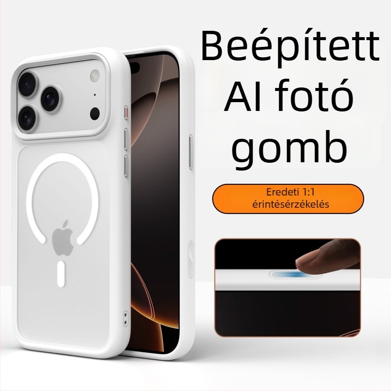 iPhone 17 Series kemény tok matt felülettel, mágneses rögzítés, esés elleni védelem, TPU+PC, kompatibilis az iPhone 17 Pro Max/Pro/17/Air
