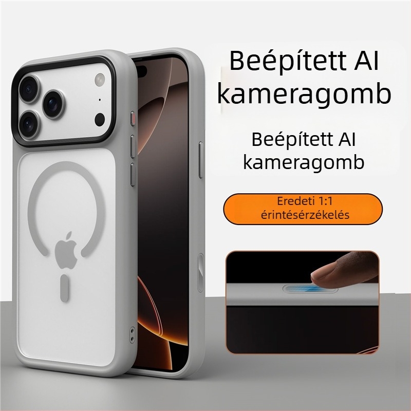 iPhone 17 Series kemény tok matt felülettel, mágneses rögzítés, esés elleni védelem, TPU+PC, kompatibilis az iPhone 17 Pro Max/Pro/17/Air