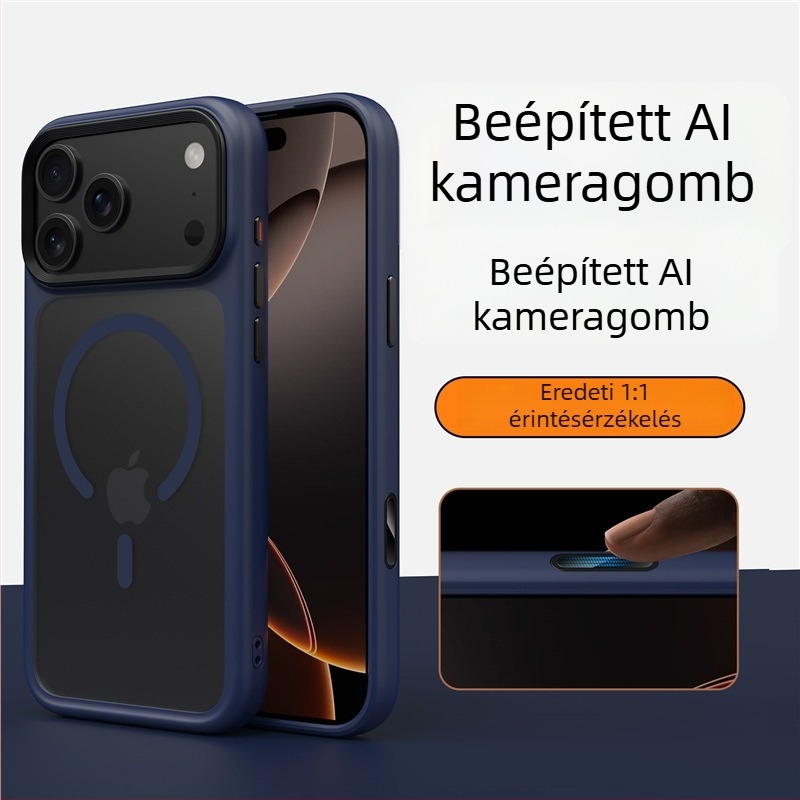 iPhone 17 Series kemény tok matt felülettel, mágneses rögzítés, esés elleni védelem, TPU+PC, kompatibilis az iPhone 17 Pro Max/Pro/17/Air