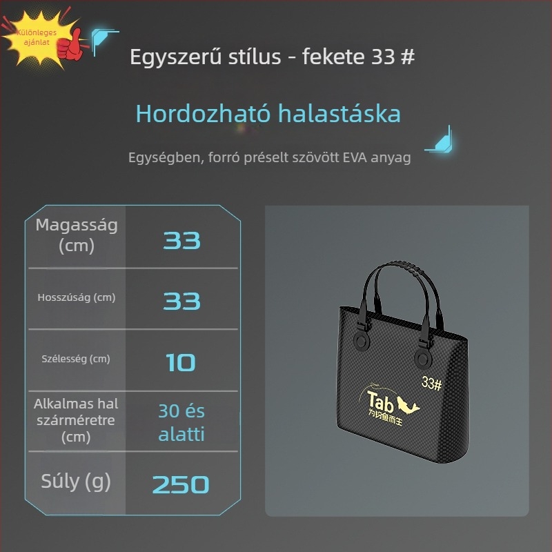 Vízálló horgász táska és felszerelés tároló táska — anyag: selyem virág