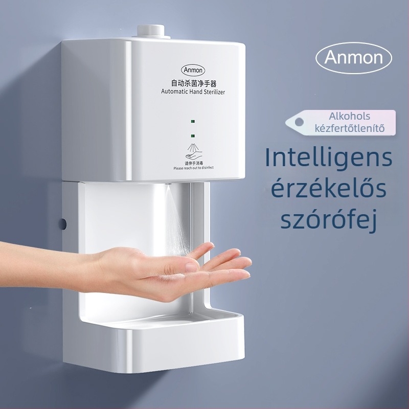 Fali automatikus fertőtlenítő permetező szenzorral, ABS anyag, oxidációs kezelés, modern minimalista stílus