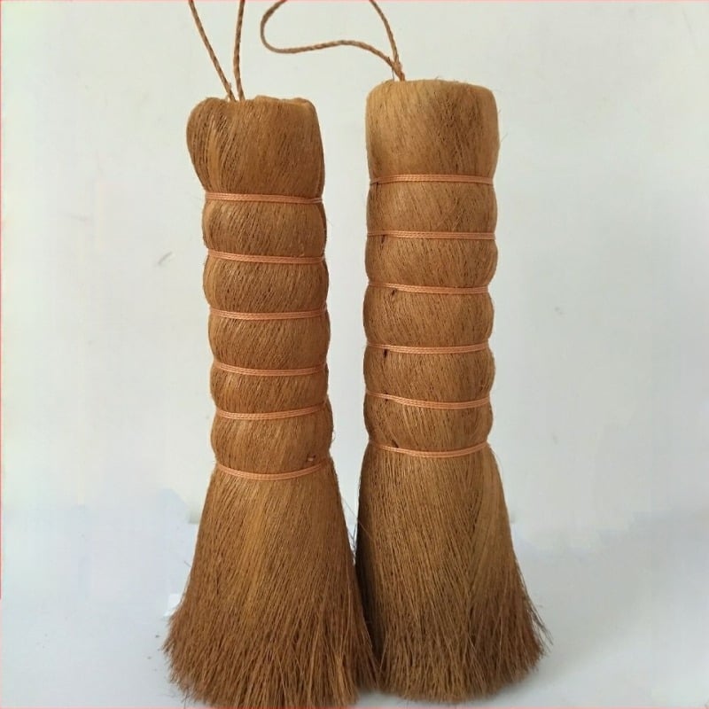 Kókuszpálmából készült edénymosó kefé antiadhéziós serpenyőkhöz, közepesen kemény sörtékkel