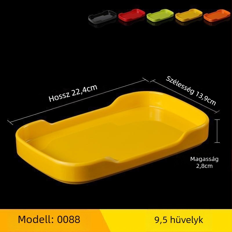 Melamin tál – űrlény alakú, egyszínű minta, glazúrozott felület, logó nyomtatás és testreszabási lehetőség, felnőtteknek, egyszerű stílus