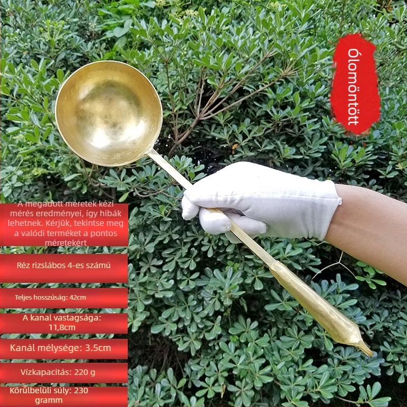 Rézkanál, modern egyszerű stílus, felnőtteknek, egyszínű mintázat, konyhai eszközök Copper Craftsman