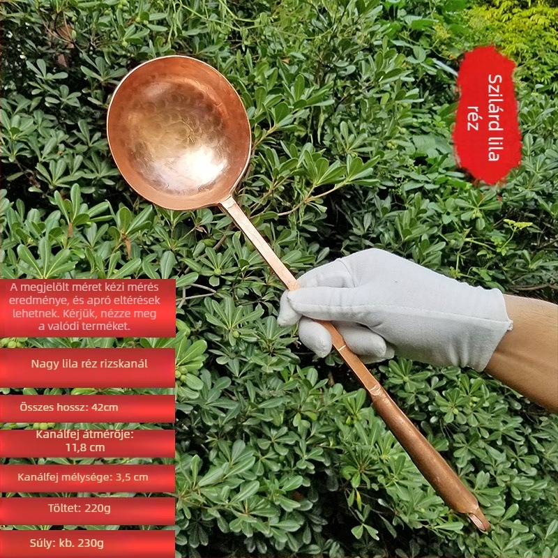 Rézkanál, modern egyszerű stílus, felnőtteknek, egyszínű mintázat, konyhai eszközök Copper Craftsman