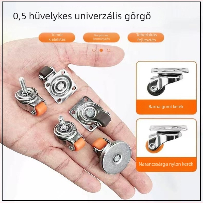 Bútor görgők, csendesek, TPE gumi és acélcsapágyakkal, modell TPE Furniture Silent Rollers, márka 3T8O