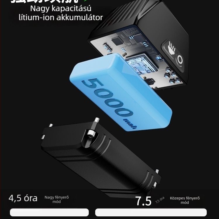 Elülső világítás kerékpárhoz, országúti és MTB kerékpárokhoz, éjszakai vezetéshez, integrált bringa számítógéppel, hosszú üzemidejű akkumulátor