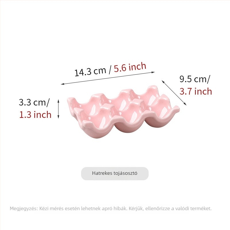 Kerámia tojástál – szabálytalan alakú, porcelánból, aláglazúrral készült felület, mikrózható