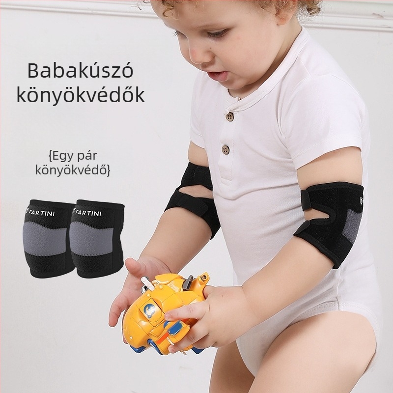 Baba térdvédők, könyök- és tenyérvédők, légáteresztő, csúszásmentes védőfelszerelés, állítható