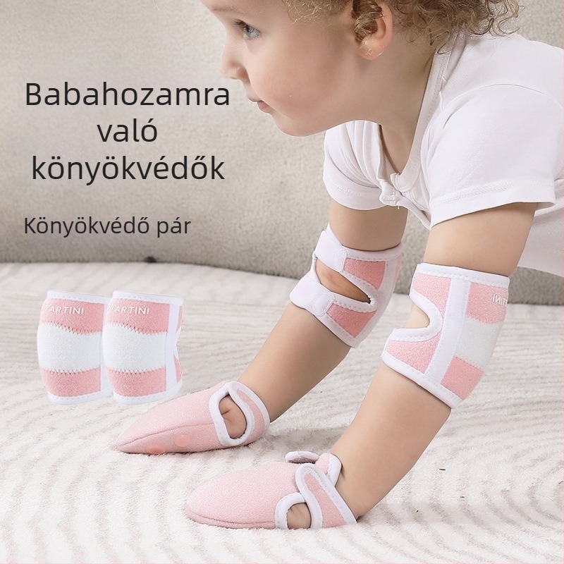 Baba térdvédők, könyök- és tenyérvédők, légáteresztő, csúszásmentes védőfelszerelés, állítható
