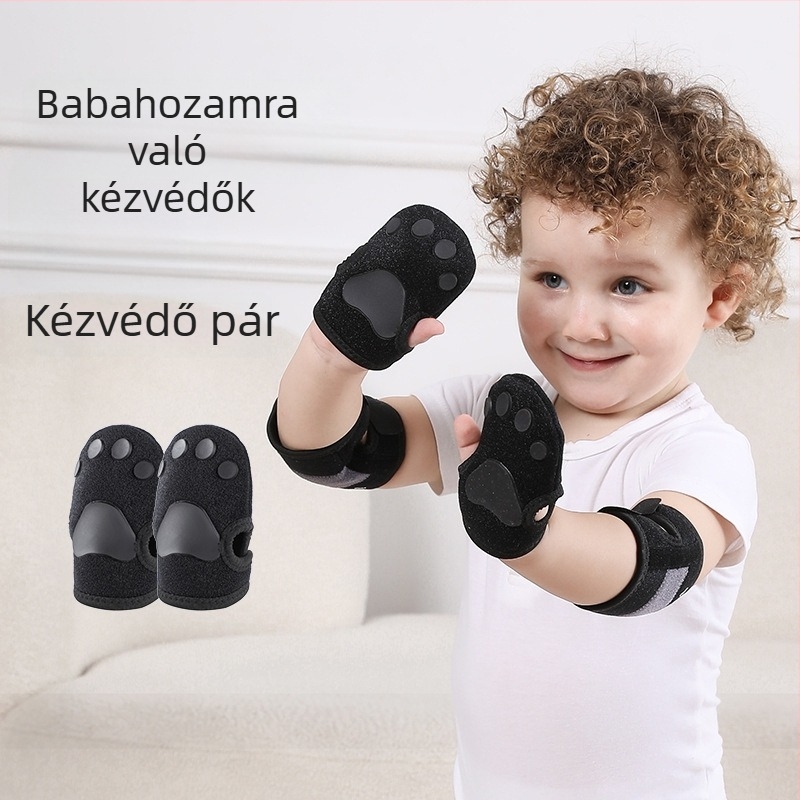 Baba térdvédők, könyök- és tenyérvédők, légáteresztő, csúszásmentes védőfelszerelés, állítható