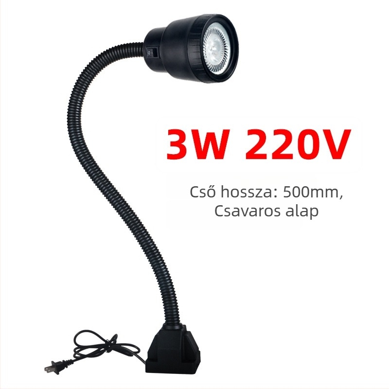 Gép- és szerszámlámpa – LED, mágneses rögzítés, kettős feszültség 24V/220V (Brand: Nine; Authorized private brands: Yes; Type: Lamps)