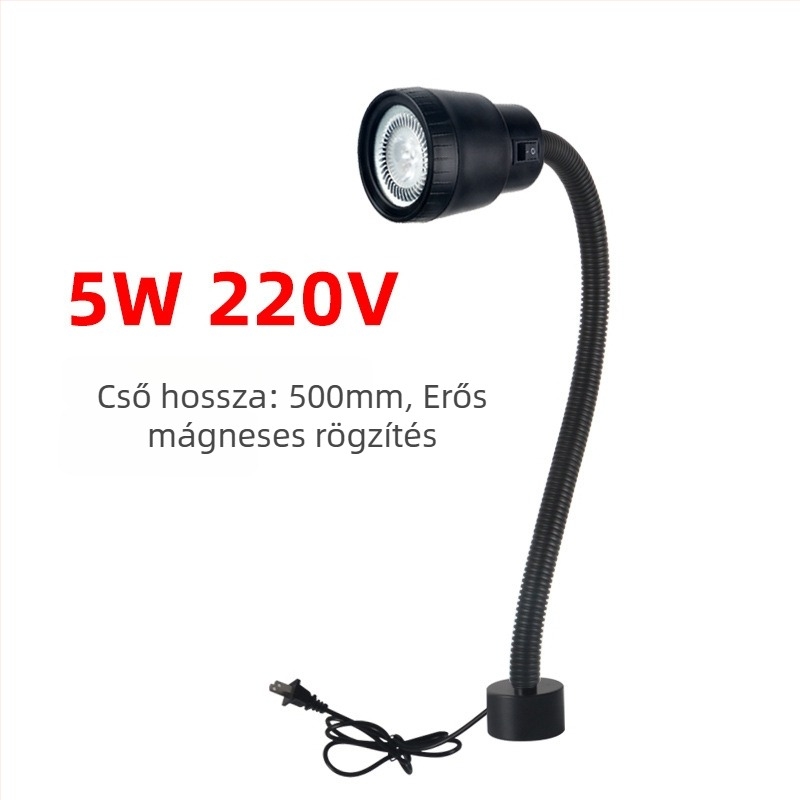 Gép- és szerszámlámpa – LED, mágneses rögzítés, kettős feszültség 24V/220V (Brand: Nine; Authorized private brands: Yes; Type: Lamps)