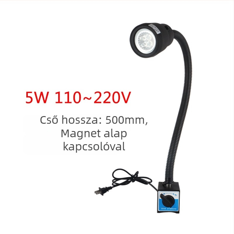 Gép- és szerszámlámpa – LED, mágneses rögzítés, kettős feszültség 24V/220V (Brand: Nine; Authorized private brands: Yes; Type: Lamps)