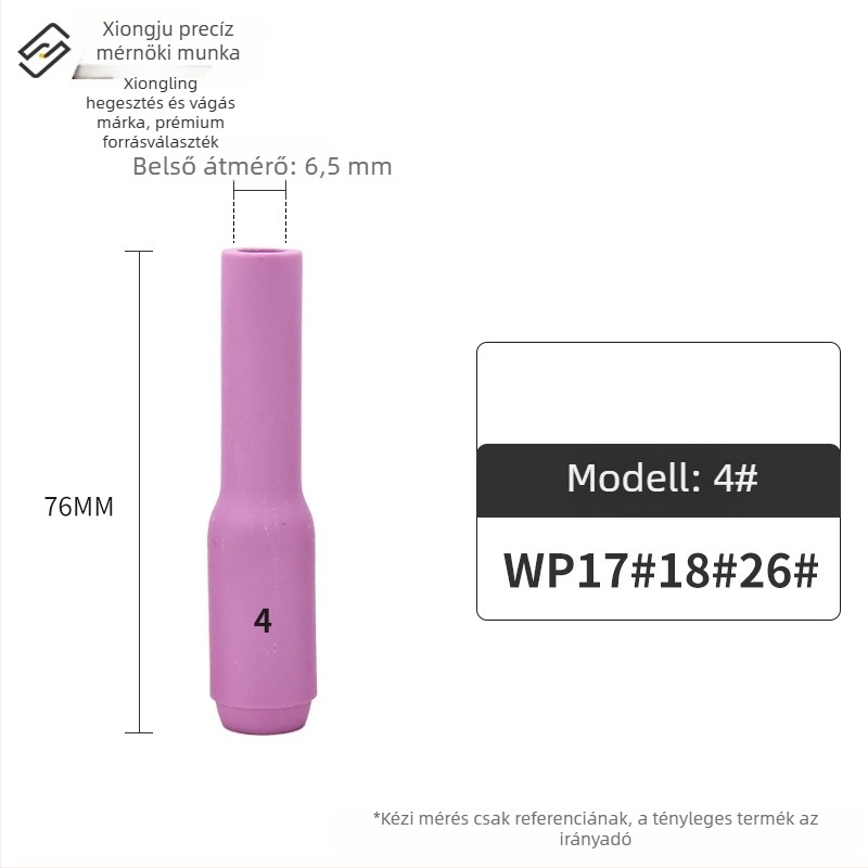 Argon ívhegesztő kerámia fúvóka – WP sorozat (WP18/17/26, QQ300, QS300), fordított kerámia sapka, 13N10N sorozat