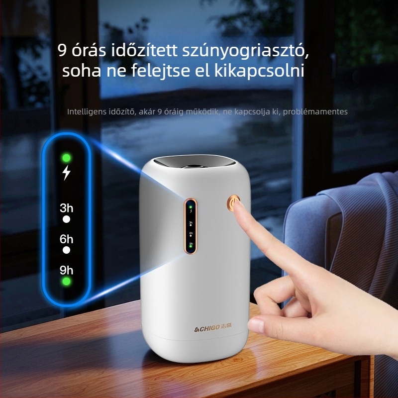 USB-töltésű vezeték nélküli szúnyoggyilkos beltéri és kültéri használatra, modell Chigo LBH107, LED világítás, 21–30㎡ lefedettség, beépített akkumulátor 501–800 mAh, üzemidő 6–8 óra