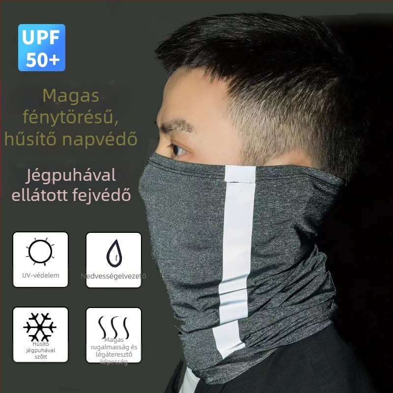 Szabadidős hővédő fejkendő UV védelemmel, légáteresztő nylonból, uniszex felnőtt, Movement stílus, logó testreszabás