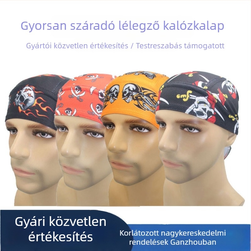 Csíkos poliészter sport fejkendő, uniszex felnőtteknek, kültéri használatra, testreszabható feldolgozás
